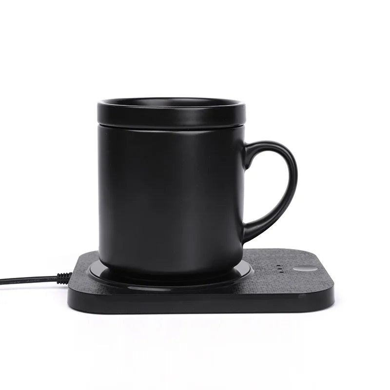 USB Cup Warmer Coffee Milk Tea Water Mug Heater Temperature Adjustable Heating Coaster for Home Office Winter Automatic Heating