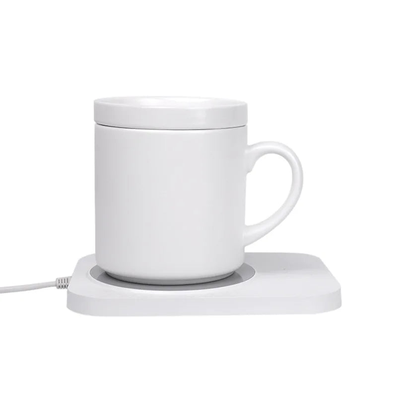 USB Cup Warmer Coffee Milk Tea Water Mug Heater Temperature Adjustable Heating Coaster for Home Office Winter Automatic Heating