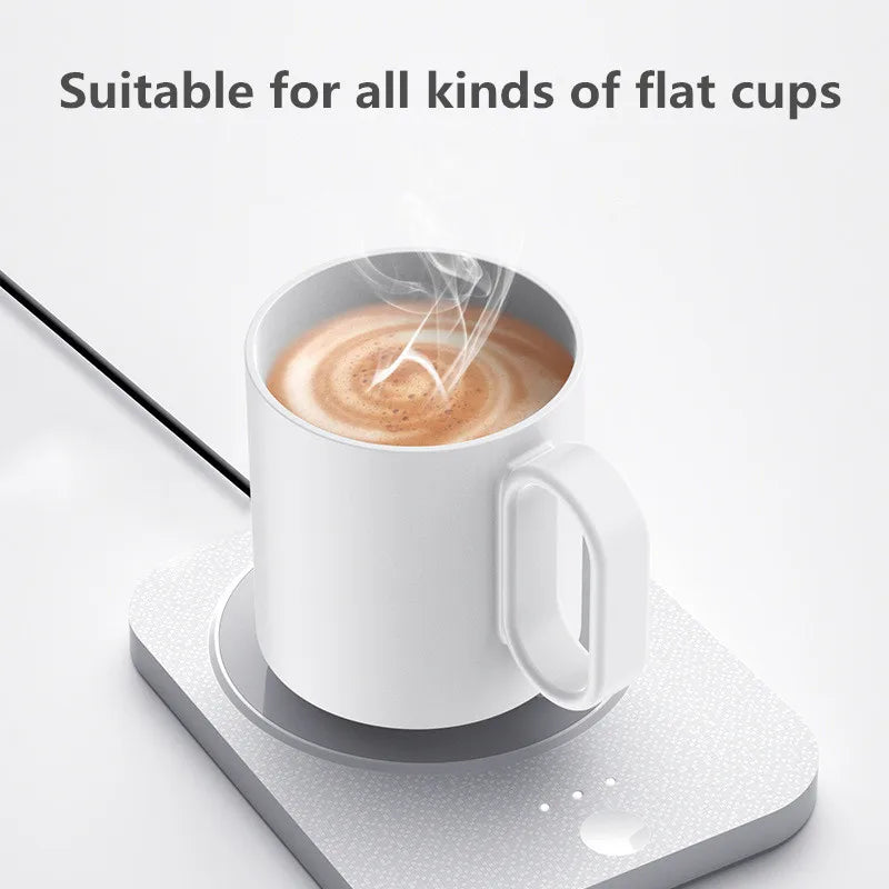 USB Cup Warmer Coffee Milk Tea Water Mug Heater Temperature Adjustable Heating Coaster for Home Office Winter Automatic Heating