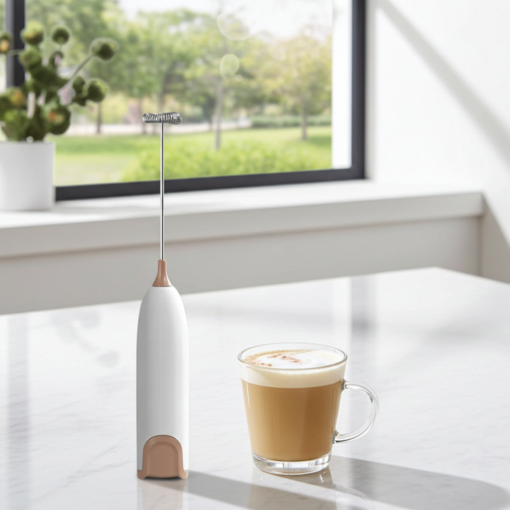 Electric Milk Frother – Handheld Foam Maker for Coffee, Cappuccino & Lattes