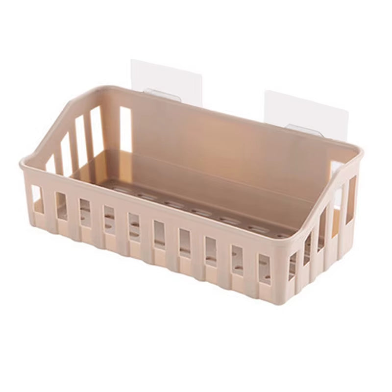 3 Colors Bathroom Shelf Organizer Bathroom Toilet Super Glue Storage Basket Practical Kitchen Bathroom Accessories Wholesale