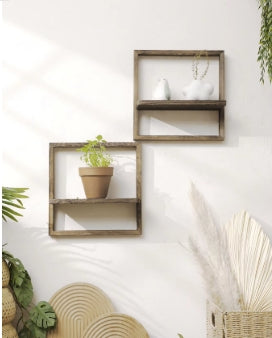 Repisa Flotante de Madera Rústica LFL Home – Carácter y Funcionalidad en tu Pared