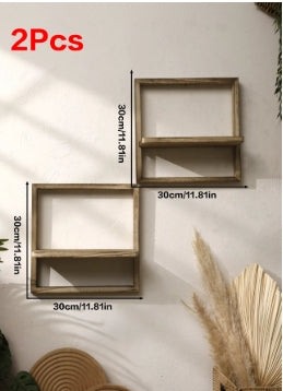 Repisa Flotante de Madera Rústica LFL Home – Carácter y Funcionalidad en tu Pared
