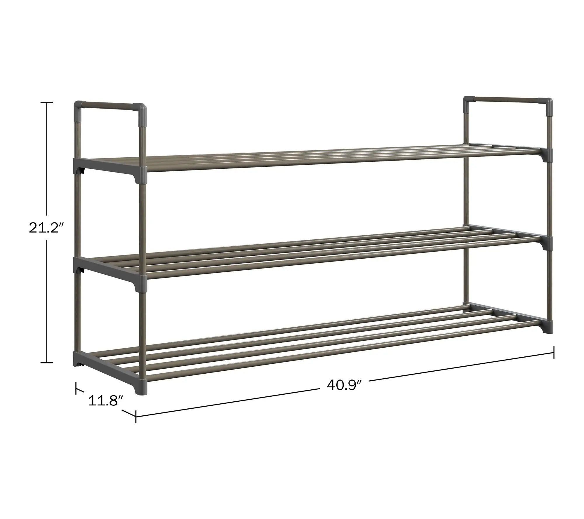 Home-Complete Shoe Storage Rack 3-Tier Shoe Organizer