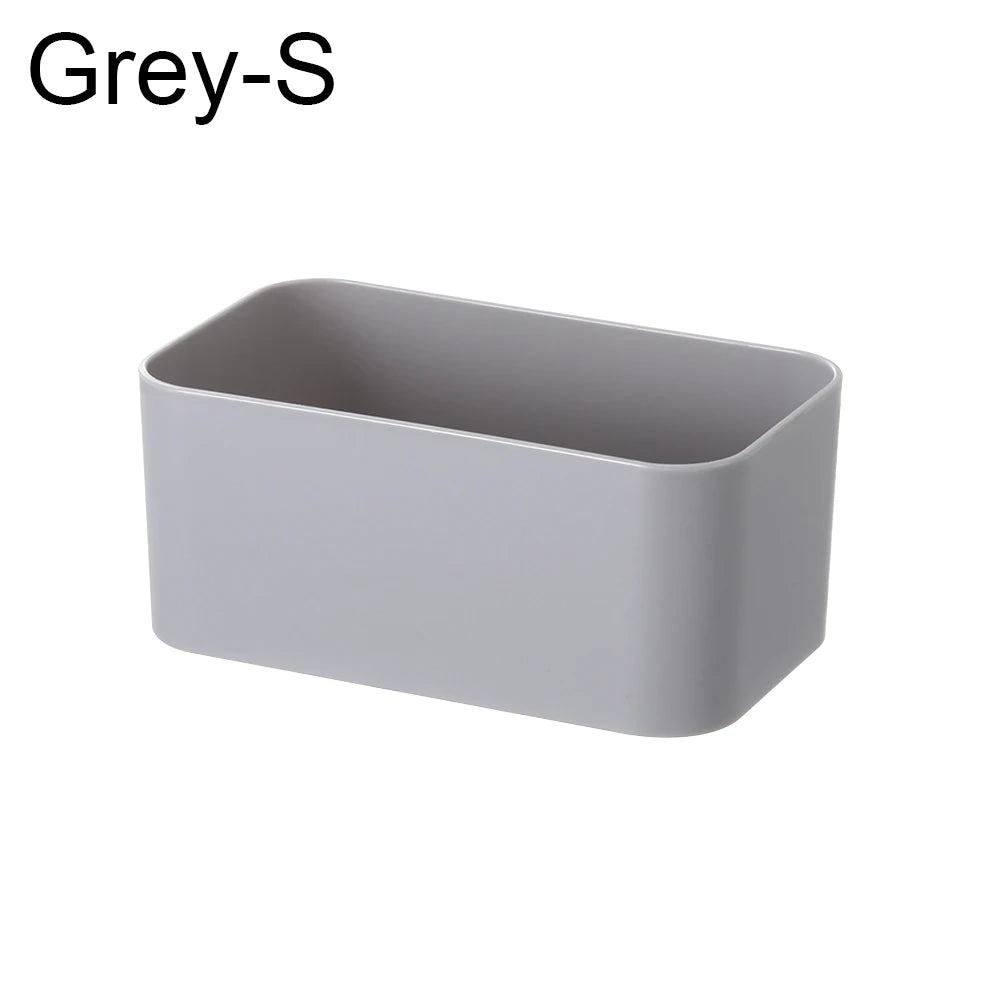 1PC ABS Wall Mounted Cosmetic Storage Box Bathroom Storage Rack Wall Shelf Adhesive Storage Case Bathroom Organizer Supplies