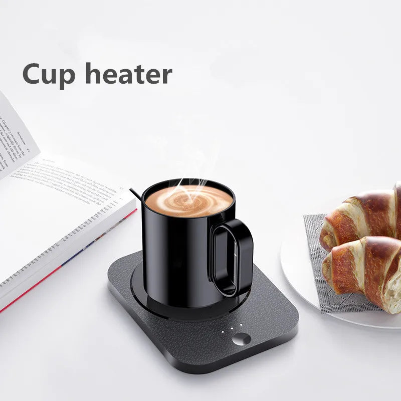 USB Cup Warmer Coffee Milk Tea Water Mug Heater Temperature Adjustable Heating Coaster for Home Office Winter Automatic Heating